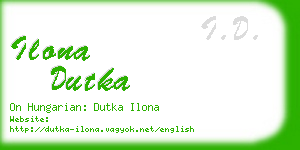 ilona dutka business card